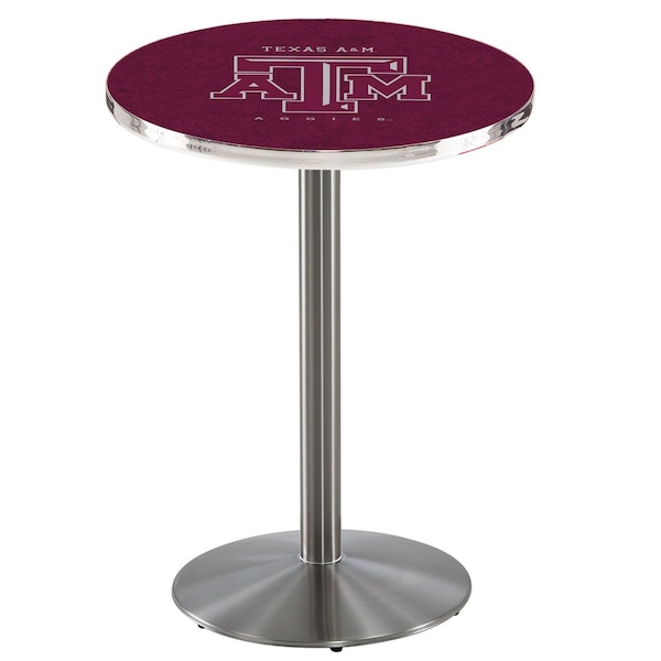 42" Stainless Steel Texas A&M Pub Table